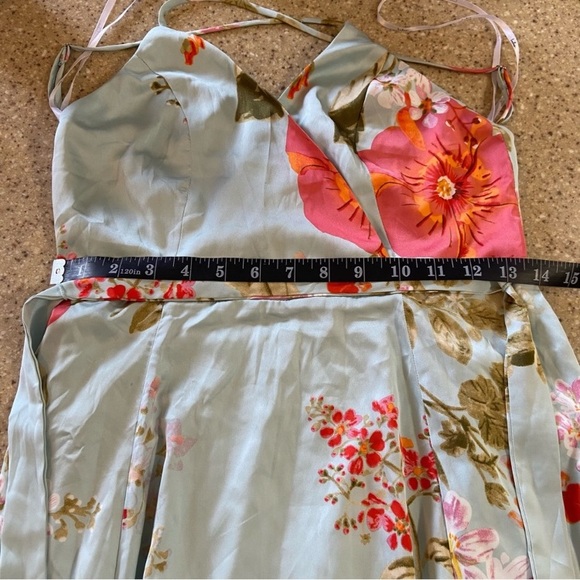 Lulus Still the One Sage Green Floral Print Satin Maxi Dress - Picture 9 of 10